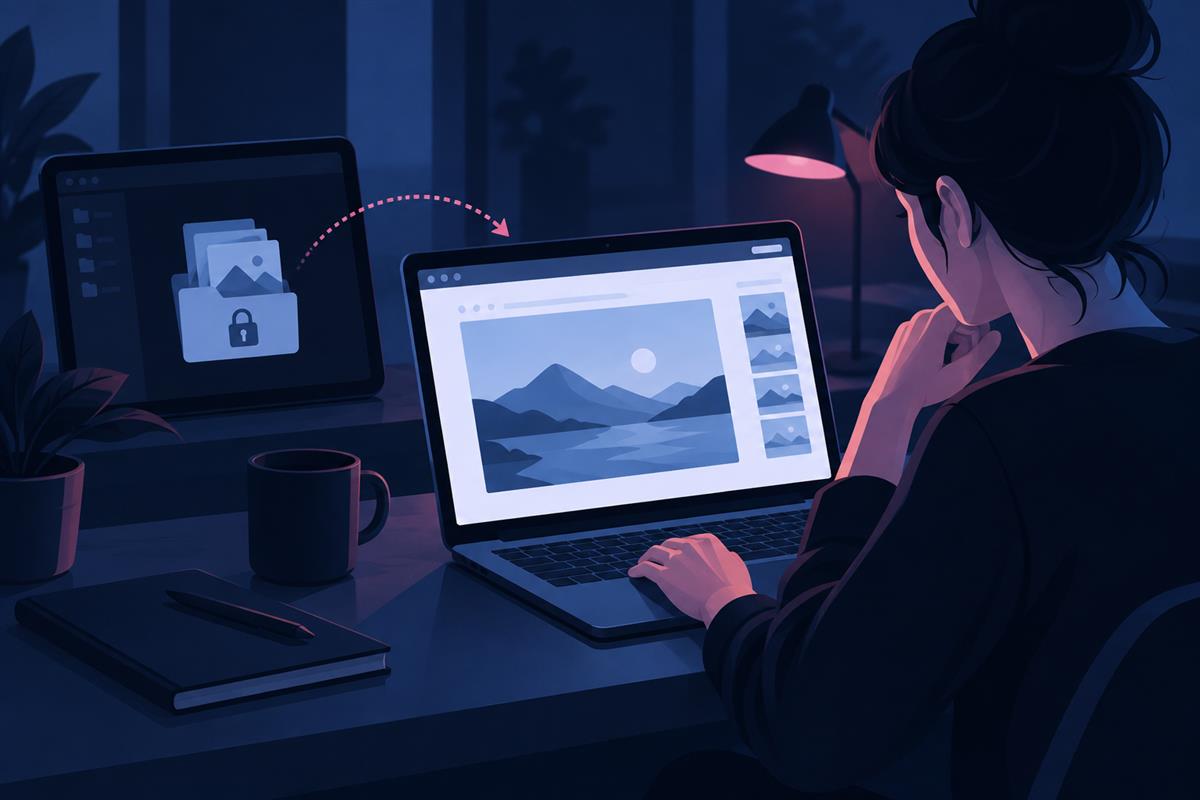 在另一设备查看最终脱敏副本再发送的示意图