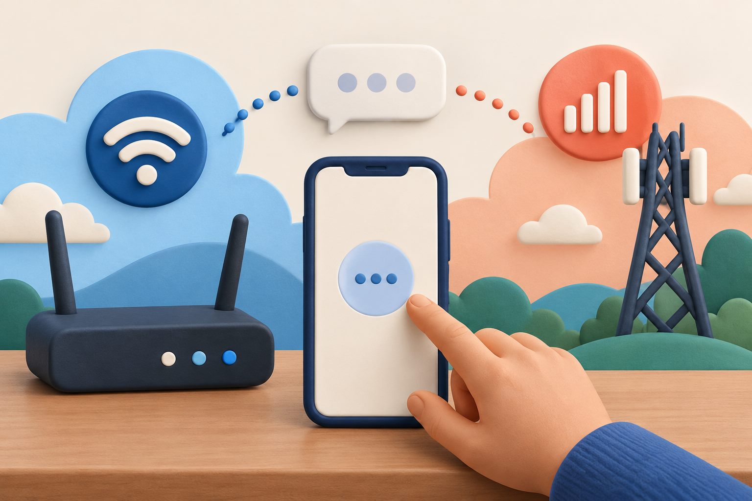 原创示意图:在稳定网络下只发送一条测试消息