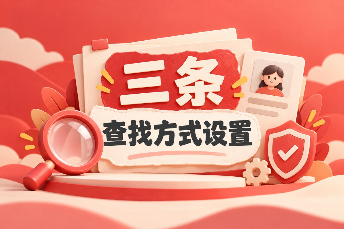 三条查找方式怎么设置：找到我选项与黑名单查询